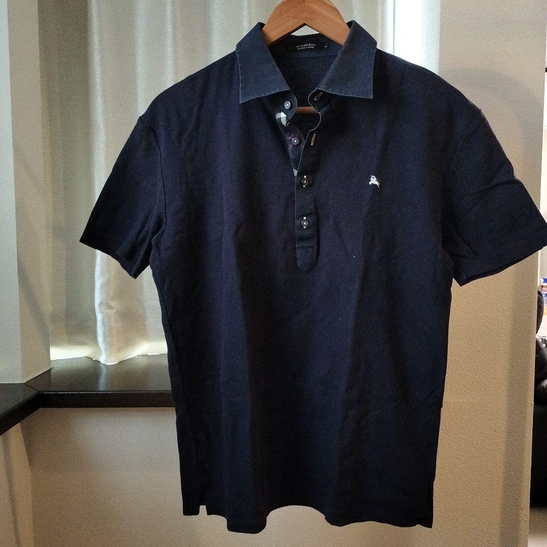 BURBERRY BLACK LABEL ポロシャツ ネイビー サイズ3 - メルカリ