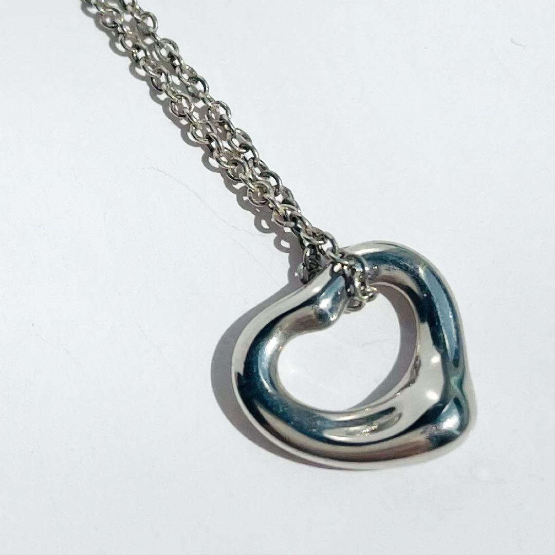 付属品あり✩Tiffany＆Co. オープンハート ネックレス 1.1mm幅