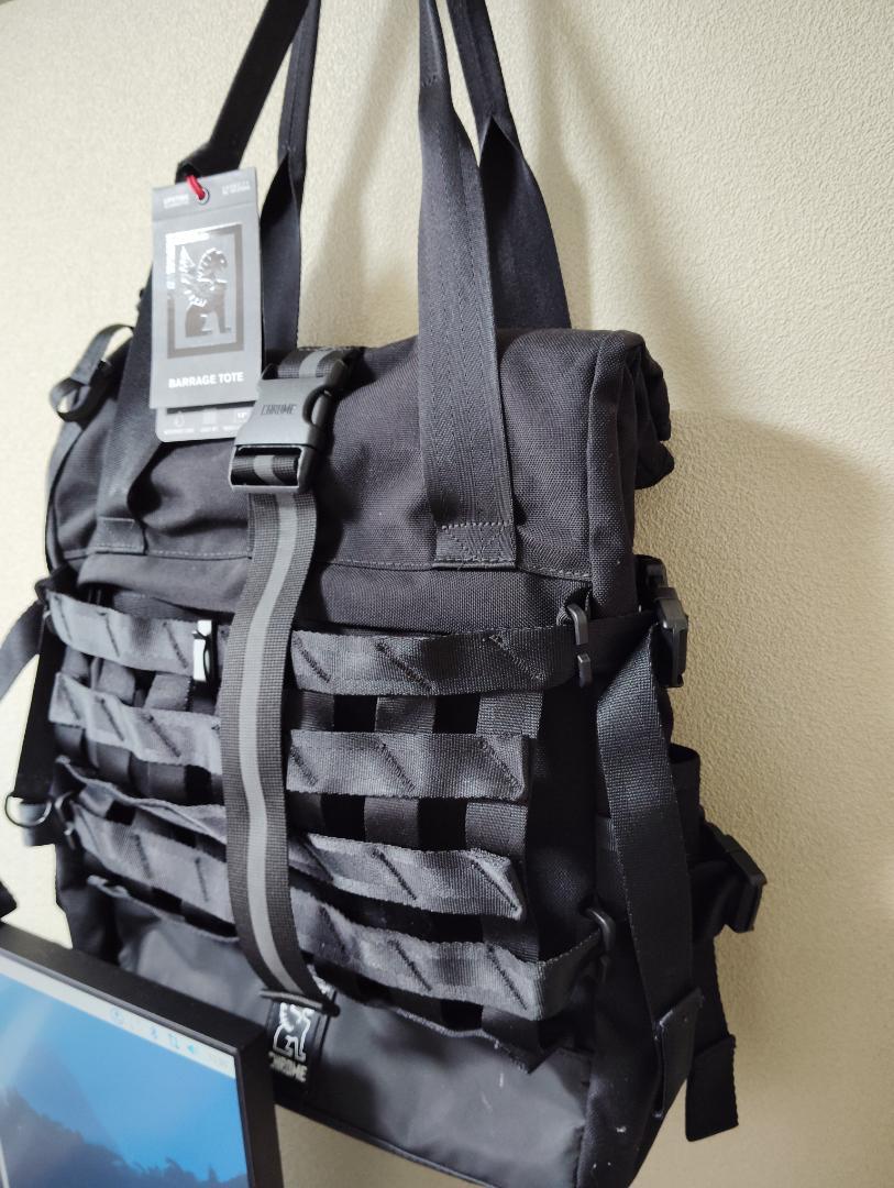 CHROME BARRAGE TOTE ブラック