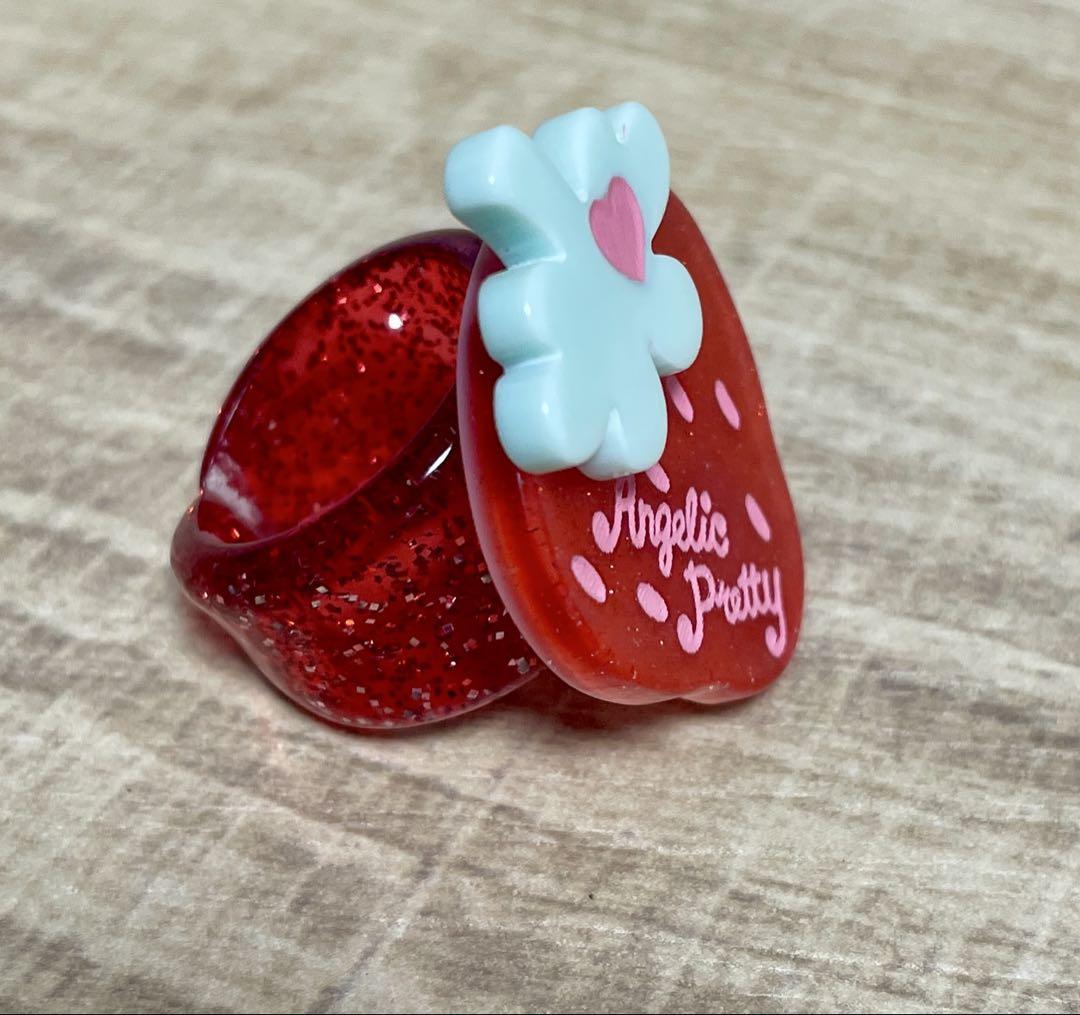 Angelic Pretty いちごちゃん ラメリング 赤 レッド