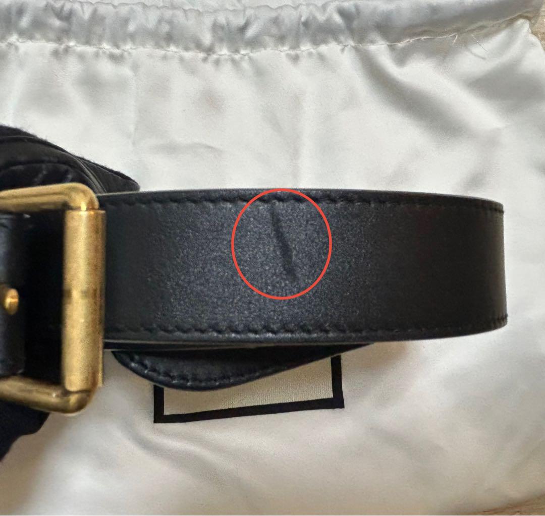 GUCCI グッチ GGマーモント キルティングレザー ベルトバッグ