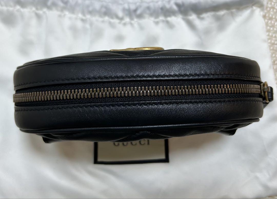 GUCCI グッチ GGマーモント キルティングレザー ベルトバッグ