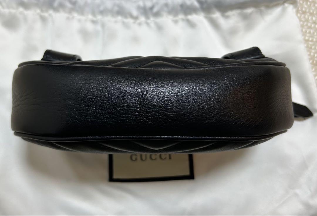 GUCCI グッチ GGマーモント キルティングレザー ベルトバッグ