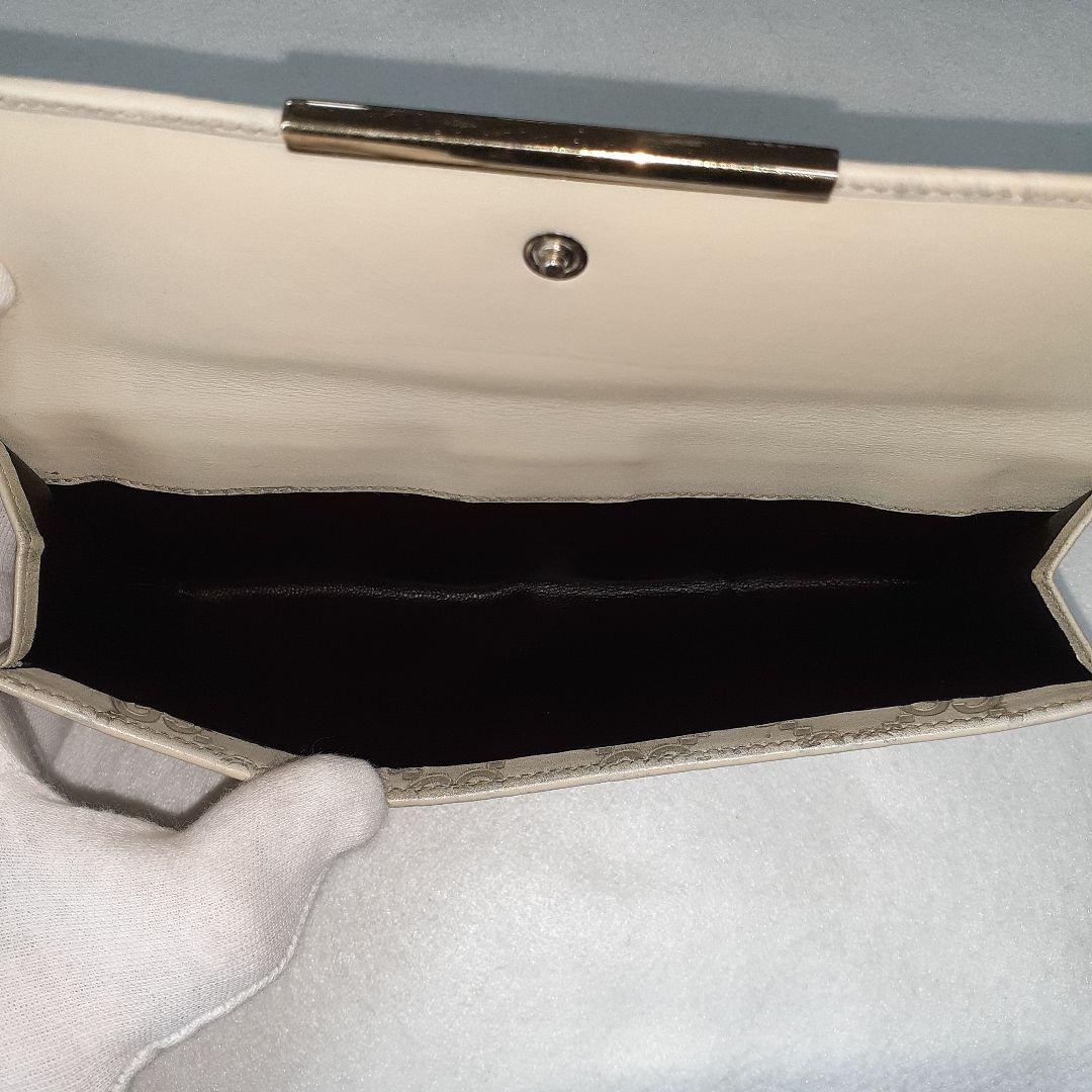 ⭐GUCCI⭐　グッチ　長財布　シマ　GG アイボリー系　ウォレット