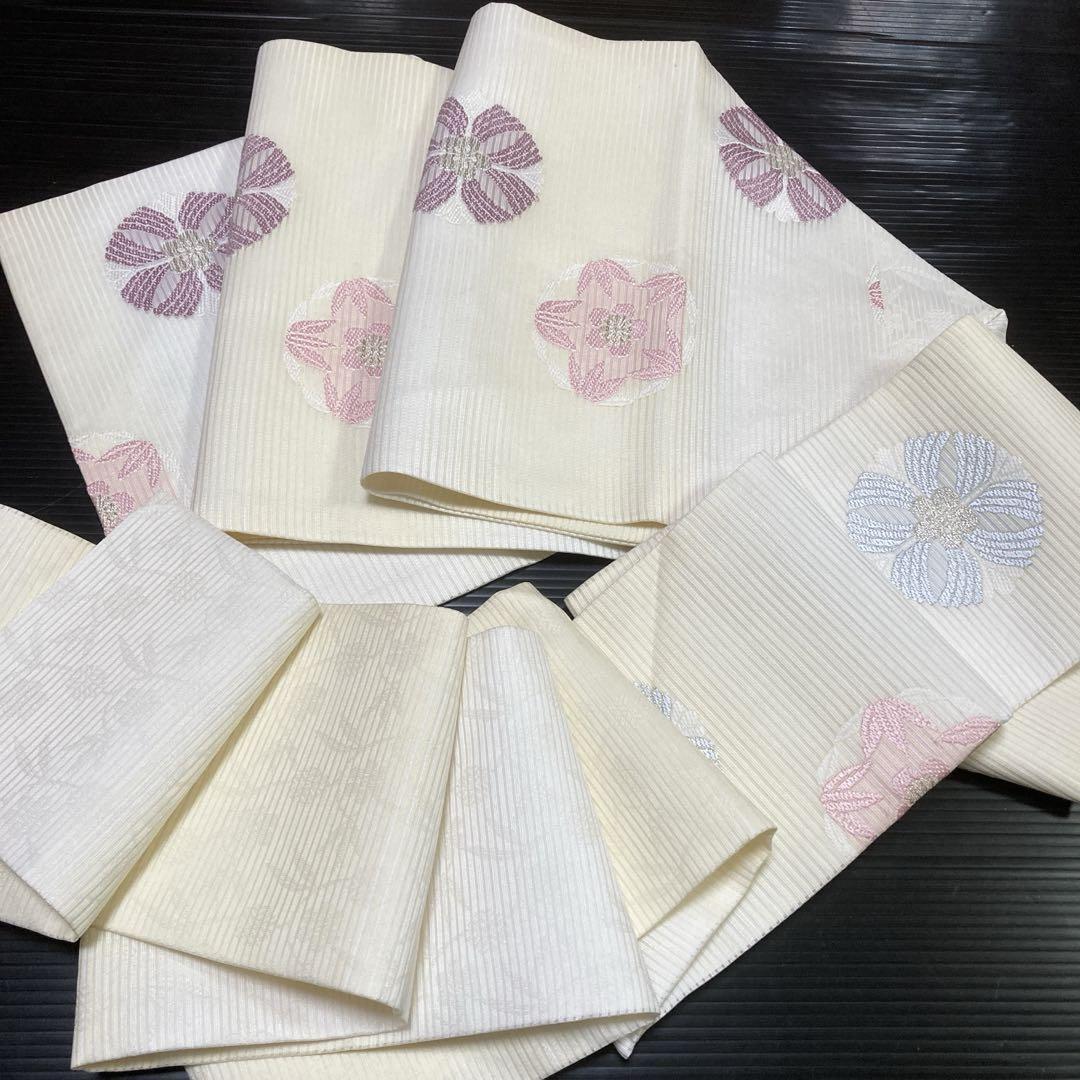 正絹 西陣織 新品未使用品 夏の名古屋帯【花紋】No2782 - メルカリ