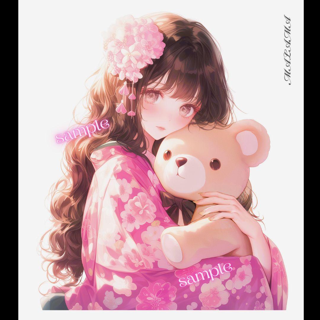 61♥50枚（各10枚）♥女の子ステッカー♥オリジナル♥シール♥コラージュ♥