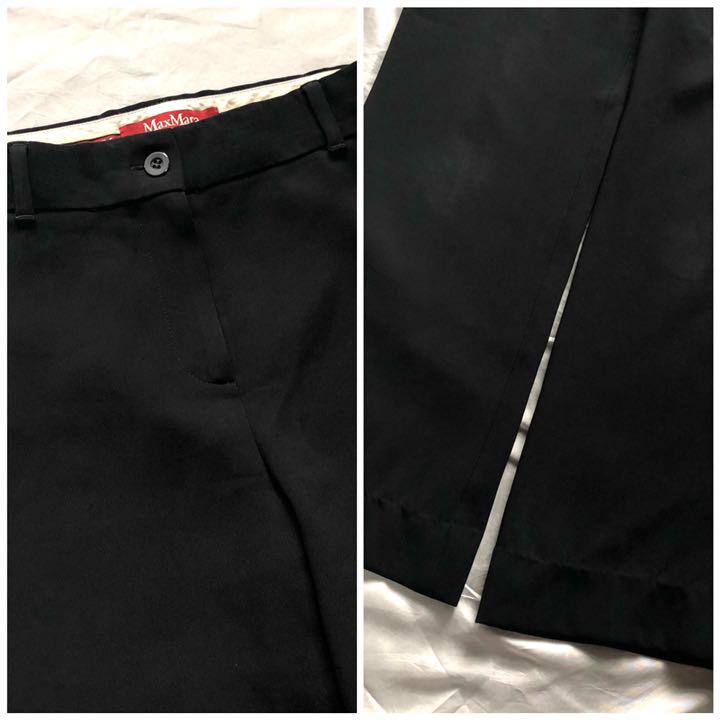 美品✨ 黒 S〜M イタリア製 yXYwM-m98457985758 マックスマーラ セットアップスーツ パンツ 爆買い人気