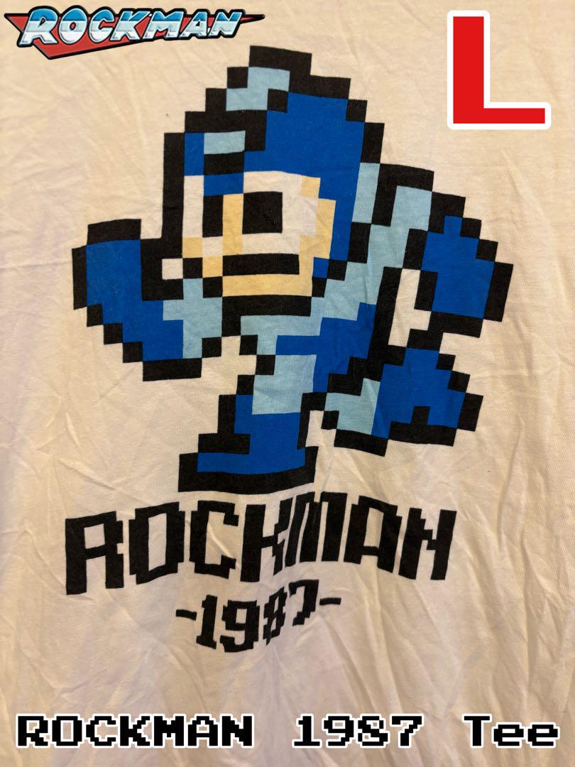 レア！ROCKMAN ロックマン ドット絵 1987 プリントTシャツ L