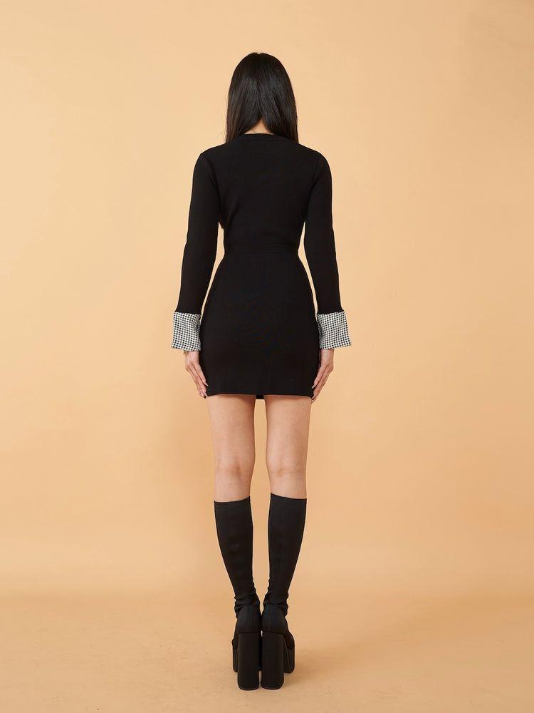 (美品)ダーリッチ（Darich）フロントオープンニットミニワンピース