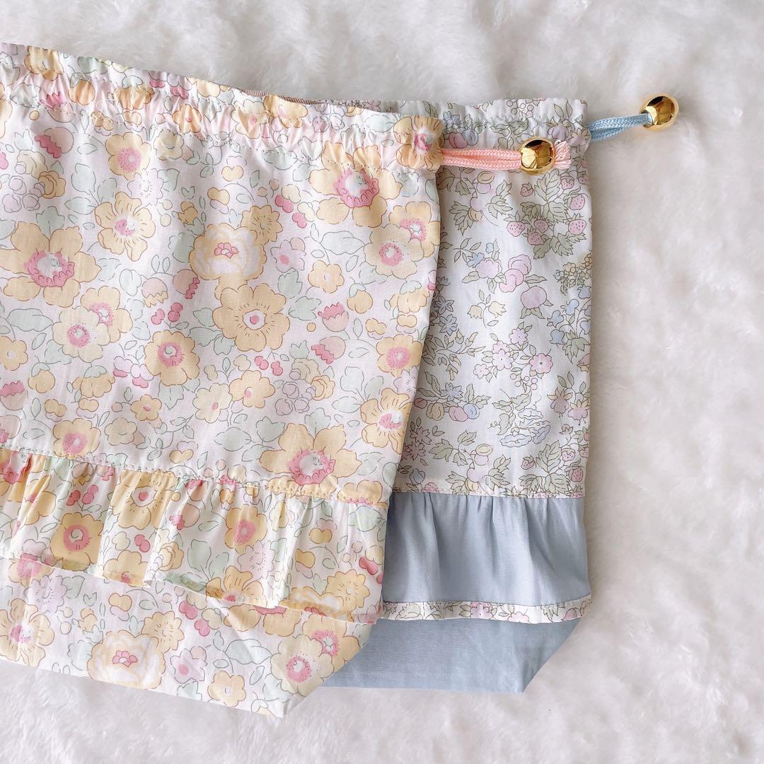 ♡yopi♡　ハンドメイド オーダー リバティ コップ袋　巾着袋