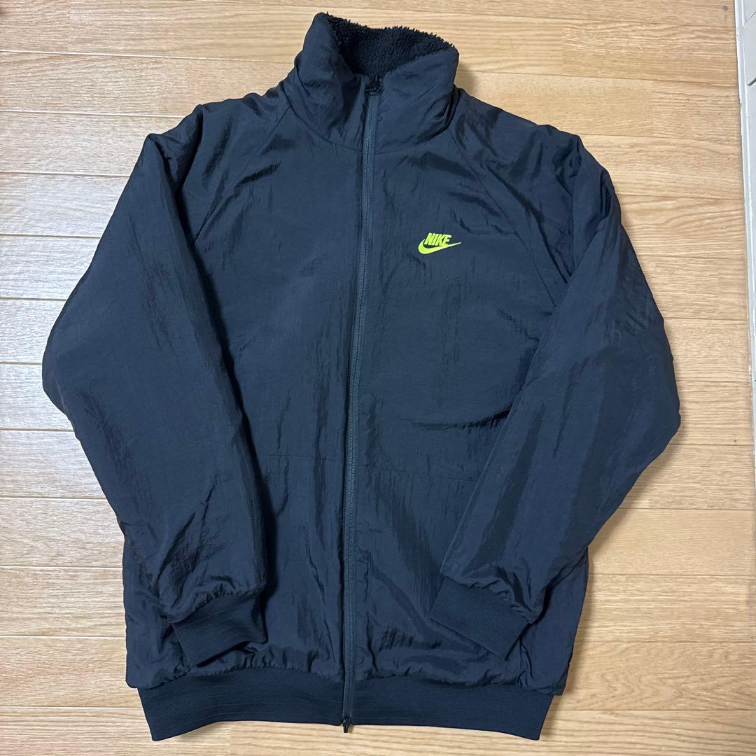 Nike フリースボアジャケット 黒/蛍光グリーン Nike フリースボアジャケット 黒/蛍光グリーン