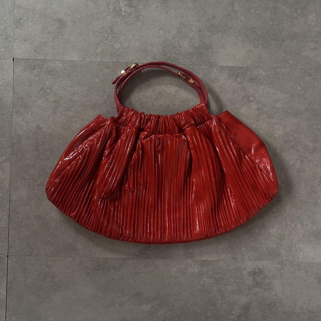【希少モデル❗️】美品！vintage miumiu ハンドバッグ　赤