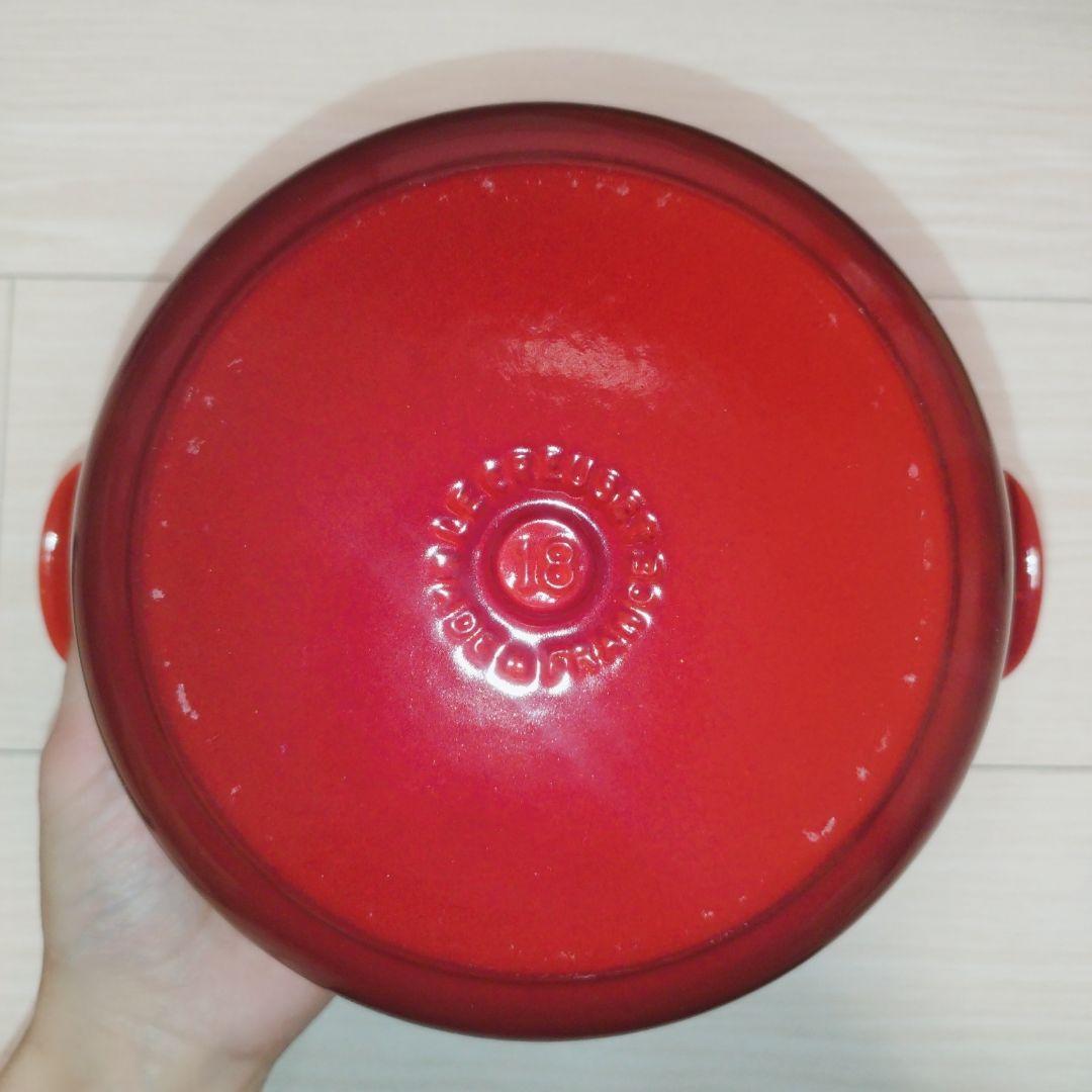 LE CREUSET ル・クルーゼ ココットロンド 両手鍋 レッド 18