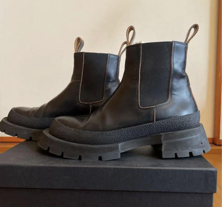 47%割引23.5cmブランド品専門の jil sander ジルサンダー アンクル 割30% jil 37【ほぼ新品】 ブーツ アンクルチェーン ジルサンダー sander ブーツ