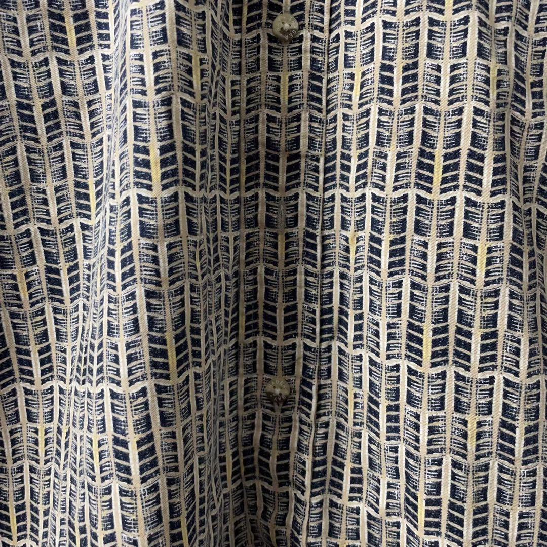 TRADER BAY 総柄シャツ コットン100% 古着 used L - メルカリ