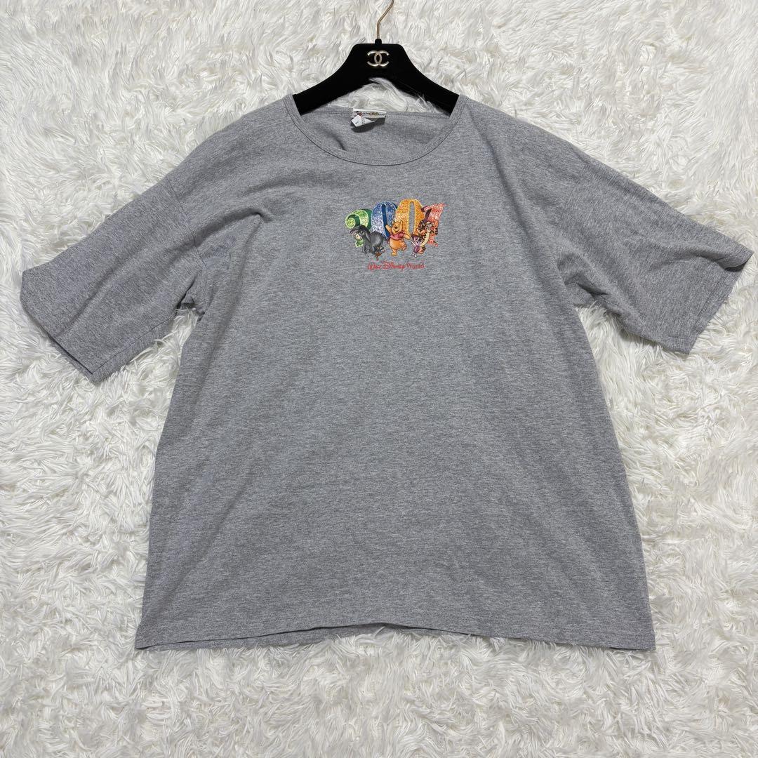 【美品】ディズニーワールド Tシャツ キャラプリント ぷーさん USA