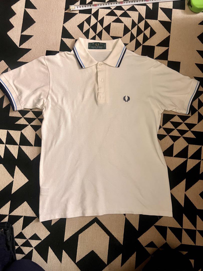 FRED PERRY ポロシャツ 36インチ ホワイト - トップスオンライン