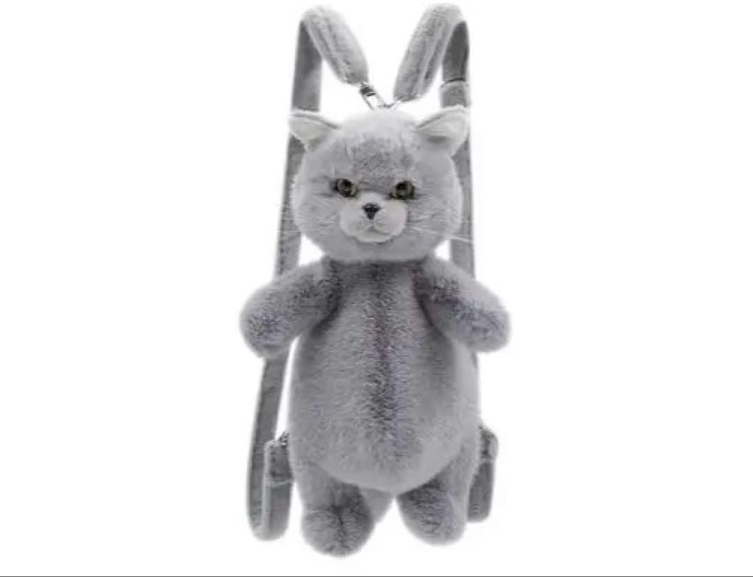 Chongker ロシアンブルー 猫ぬいぐるみ リュック 猫グッズ　猫