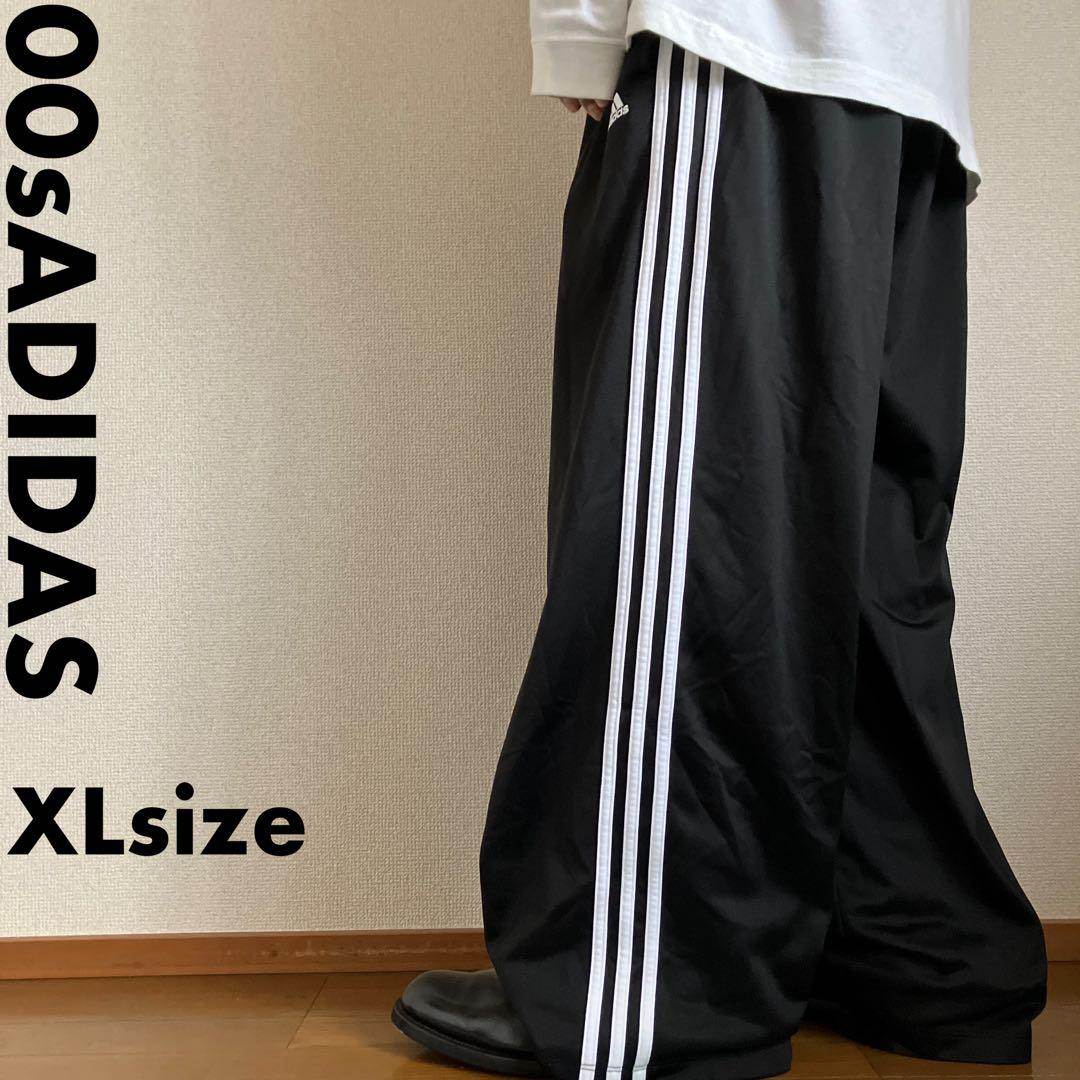 USA規格00s超極太 old adidas 黒バギートラックパンツ Y2K