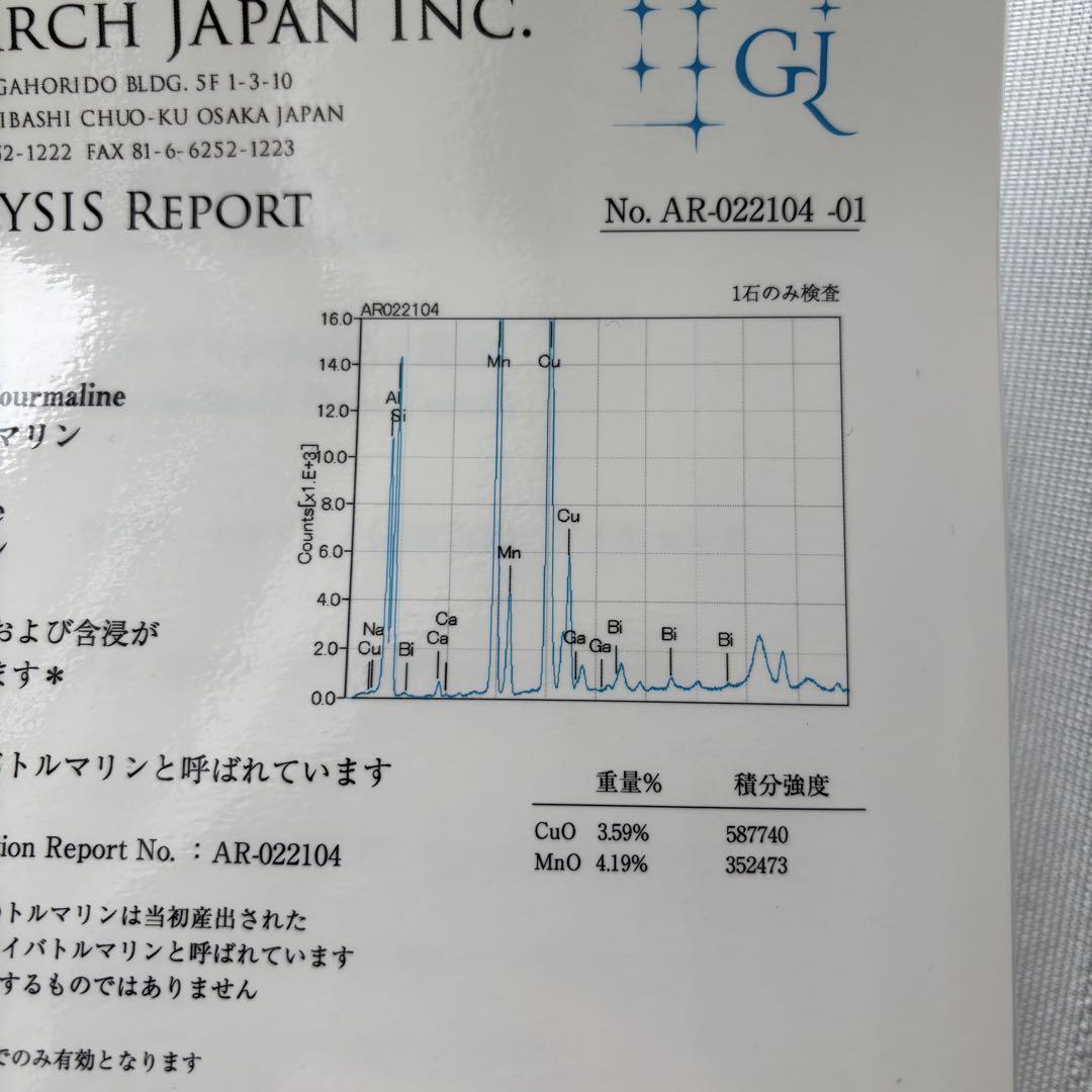 ブラジル産パライバトルマリン 0.6ct 銅3.5%超