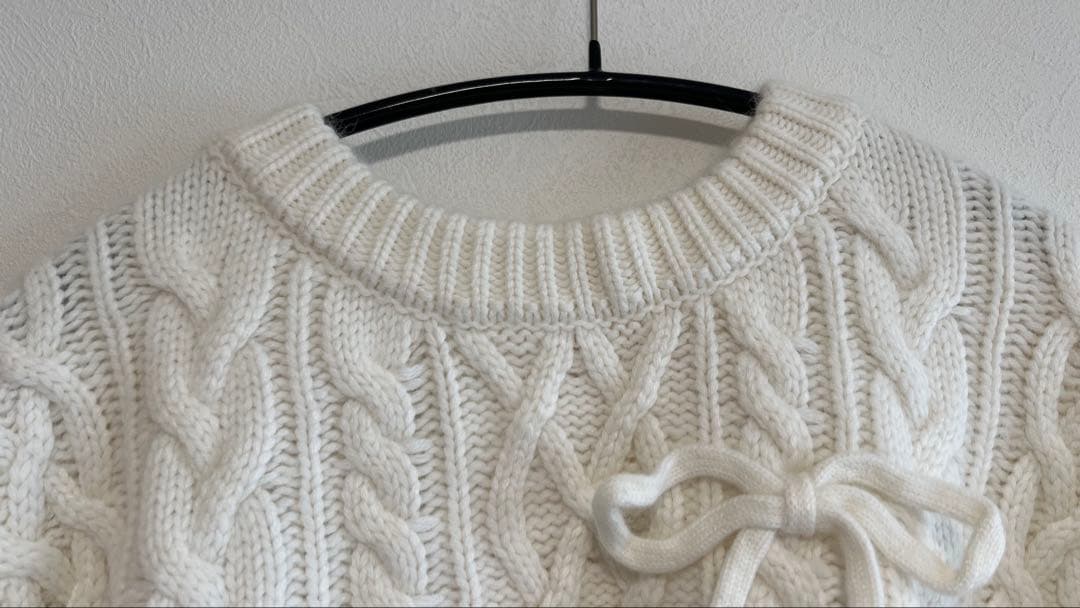 ⭐︎美品⭐︎gypsohilaジプソフィア リボンケーブルニット ⭐︎美品⭐︎gypsohilaジプソフィア リボンケーブルニット