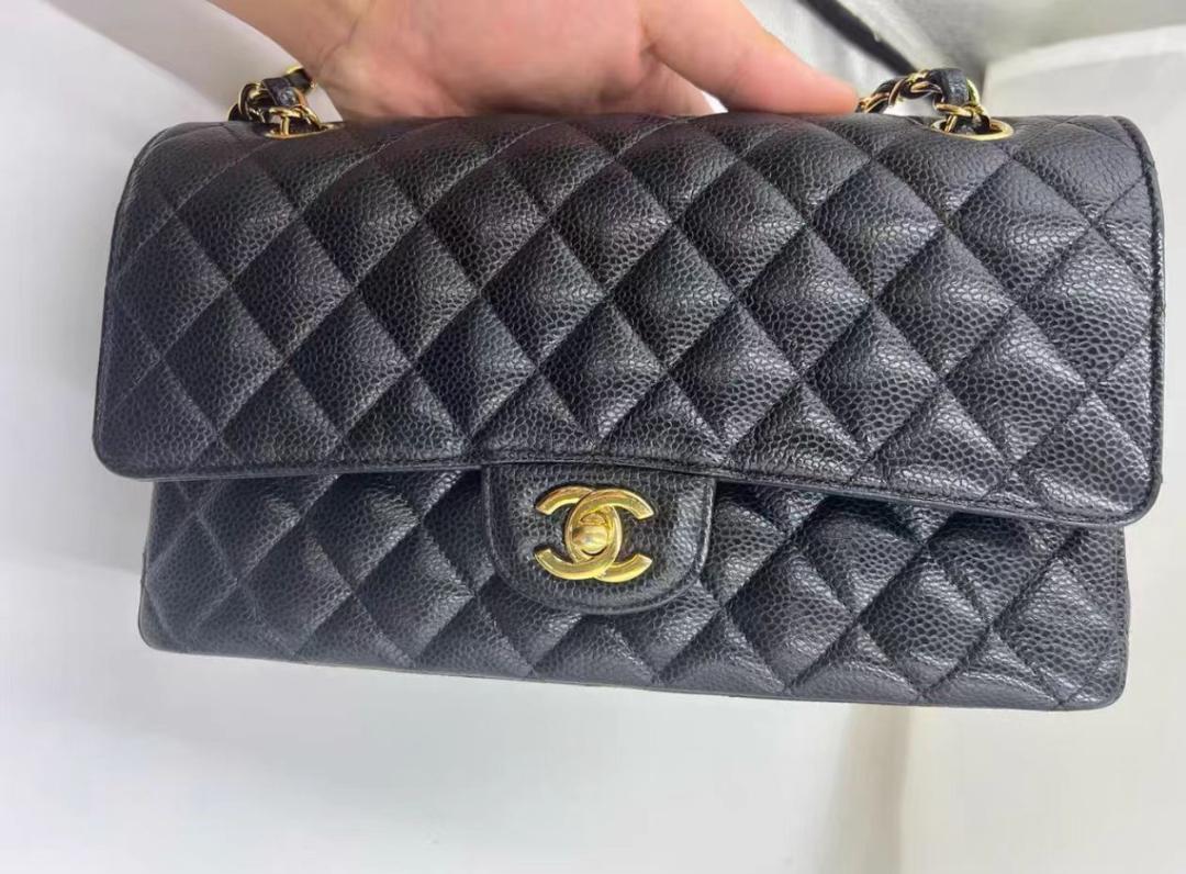 ☆美品☆CHANEL ブラックレザーショルダーバッグ - メルカリ