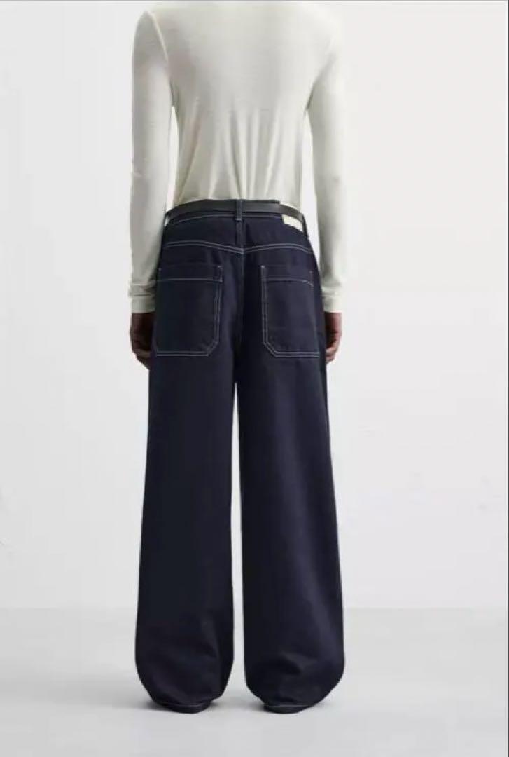 ぽと　ZARA ワイドレッグバギーデニムパンツ