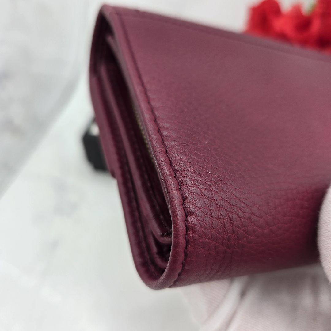【極美品】 GUCCI グッチ 折り財布 財布 バンブー ボルドー