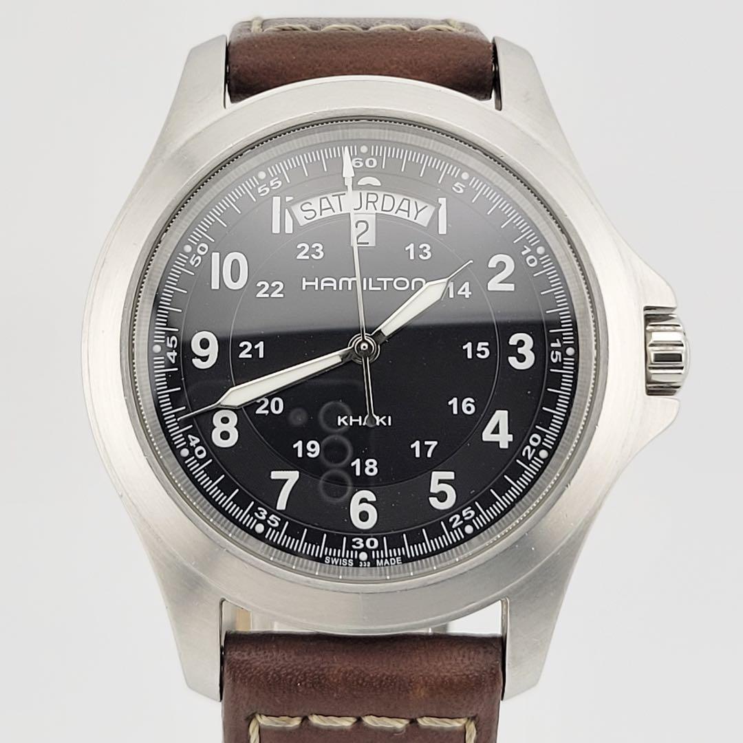 美品 ハミルトン カーキフィールド H644510 メンズ デイトクォーツ腕時計
