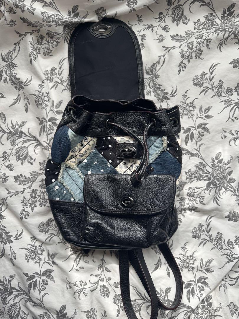 COACH コーチ キャニオン キルト レザ— デニム パッチワーク