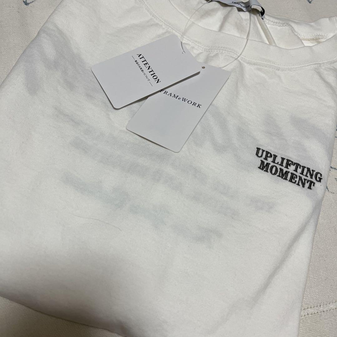 FRAMeWORK haru×FRAMeWORK コラボロゴTEE ホワイト