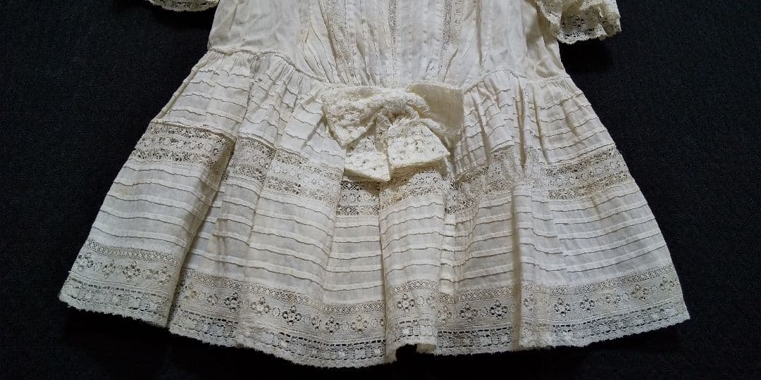 アンティーク レース ドールドレス ジュモー 12号 アンティーク レース ドールドレス ジュモー 12号