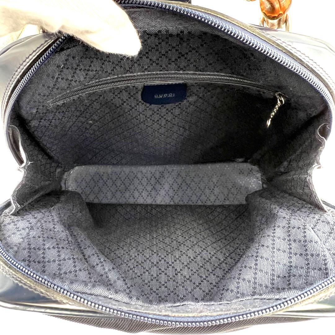 《美品》GUCCI メンズ バンブー ナイロン レザー ボディバッグ A4