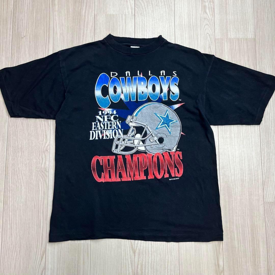 Lee☆NFL☆カウボーイズ☆90s☆ヴィンテージ☆ノースリーブ☆Tシャツ 90s NFL カウボーイズ Tシャツ 1994 ブラック ヴィンテージ