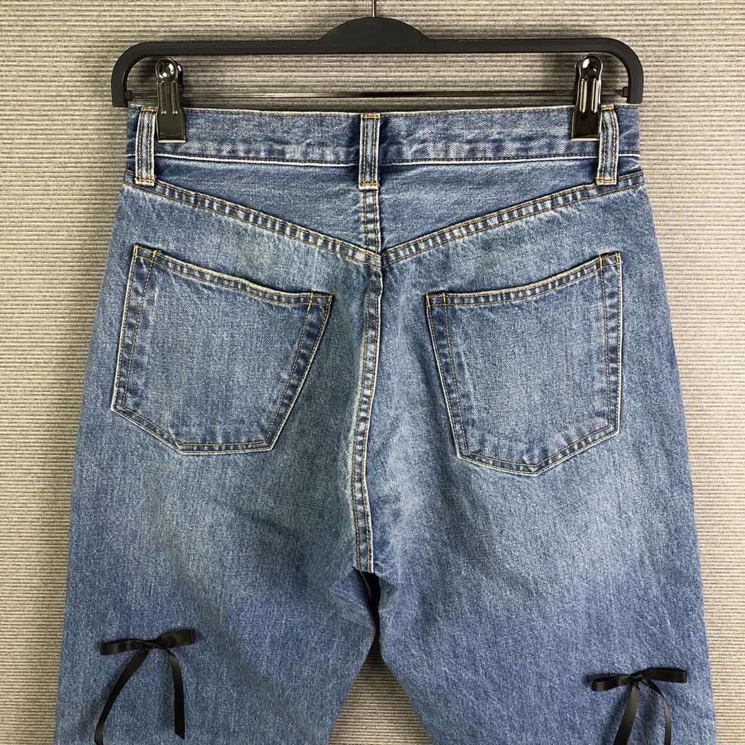 未使用品 BONUM リボンデニムパンツ ブルー 未使用品 BONUM リボンデニムパンツ ブルー
