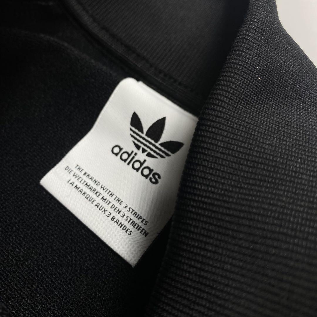 adidas トラックジャケット ブラック×レッド XL トレフォイル ジャージ