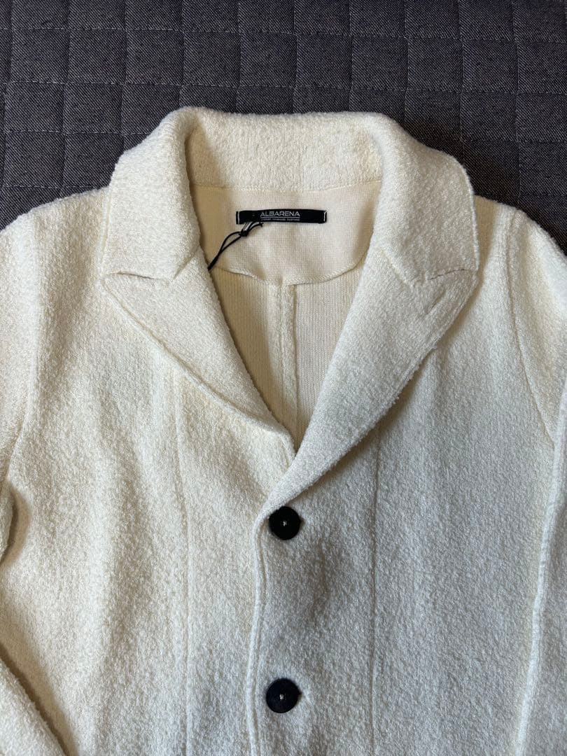 ALBARENA イタリアブランド ホワイト ニットコート ALBARENA イタリアブランド ホワイト ニットコート
