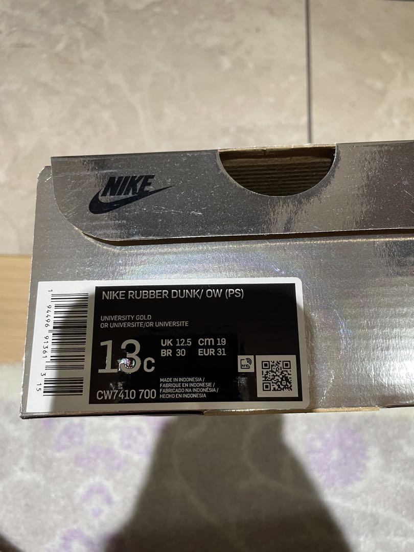 NIKE  ナイキ　RUBBER DUNK オフホワイト ラバーダンク　19cm