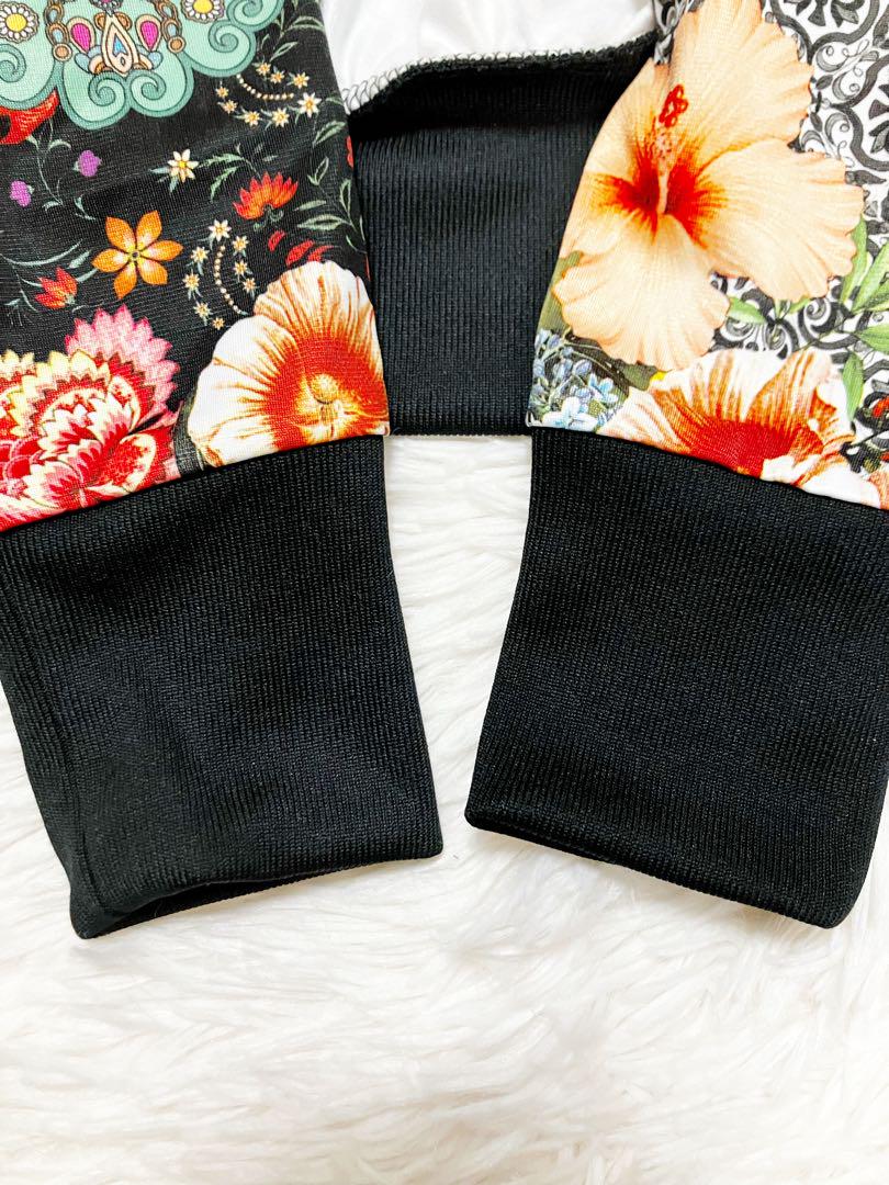 美品！アディダス 花柄 トラックジャケット 【S】ファームカンパニー 黒 総柄