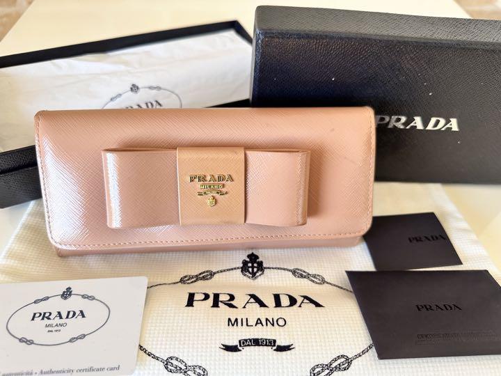 PRADA プラダ 財布 サフィアーノ ピンクベージュ 二つ折り Ydf6WNchmm