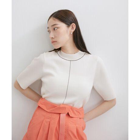 【ADAM ET ROPE 新品】【サステナブル】バイカラーハーフスリーブニット 楽天市場】【SALE／50%OFF】【サステナブル】バイカラーハーフ