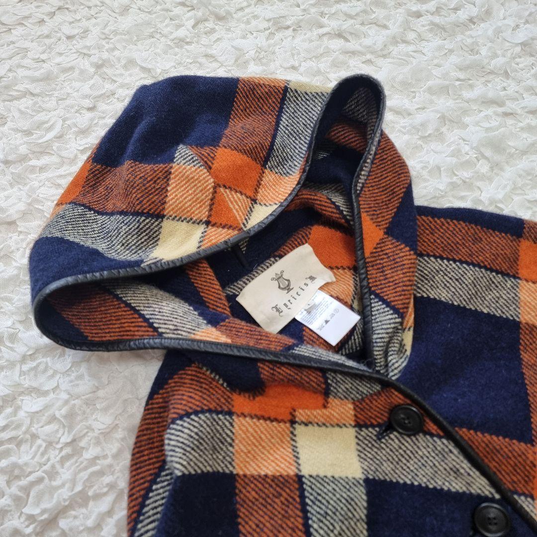 入手困難 ハリスツイード × リリシズム　ポンチョ ケープ マント　チェック