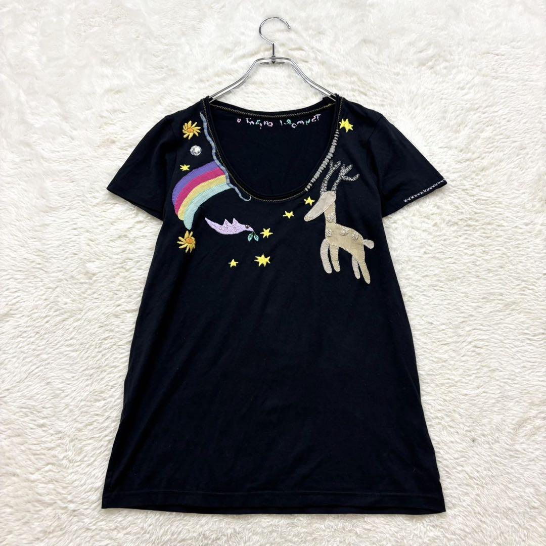 超人気ブティック 新品ツモリチサト刺繍カットソー トップス