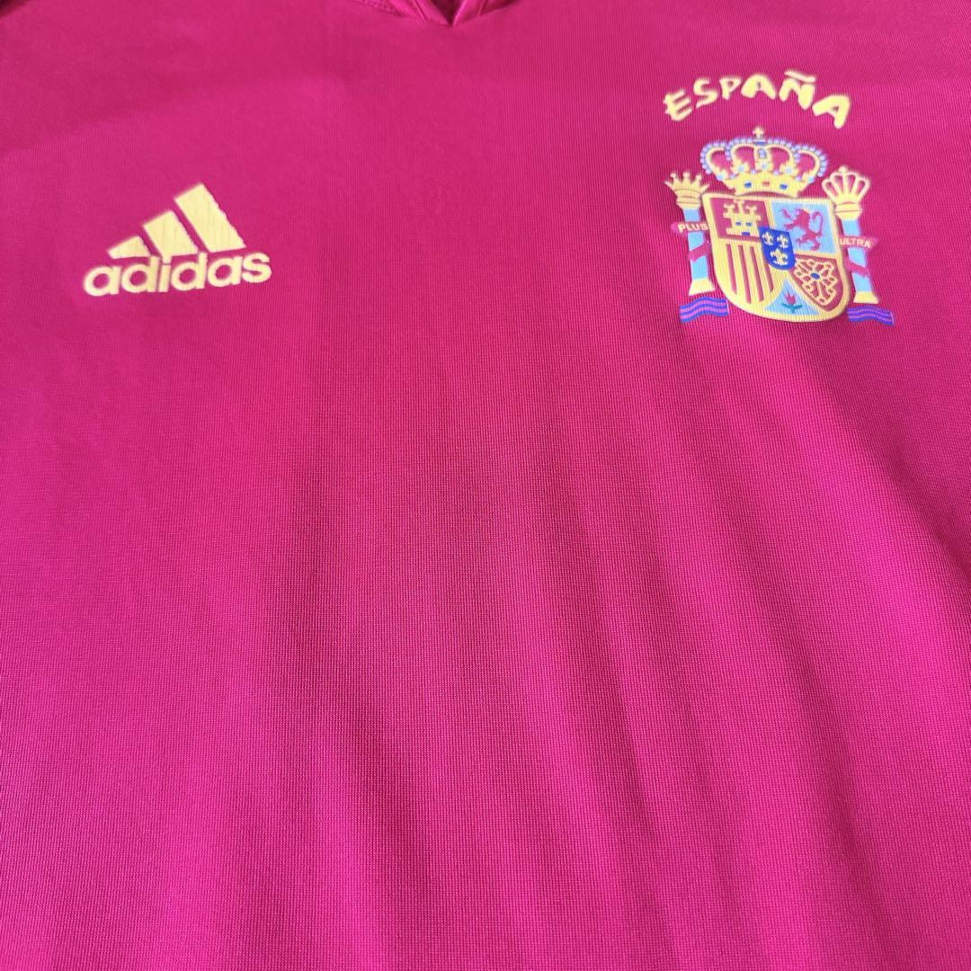 【希少品】00s 万国タグ adidas スペイン代表 赤 シャツ