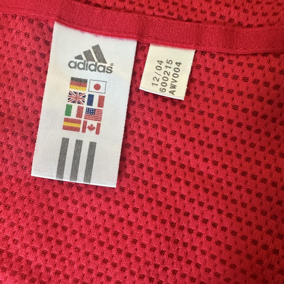 【希少品】00s 万国タグ adidas スペイン代表 赤 シャツ