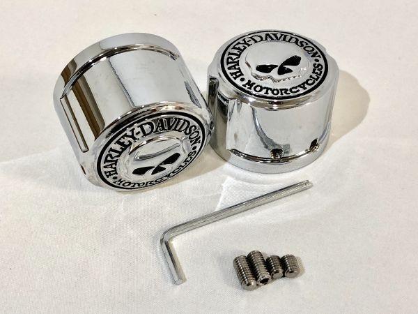ハーレー スカル フロントアクスルナットカバー