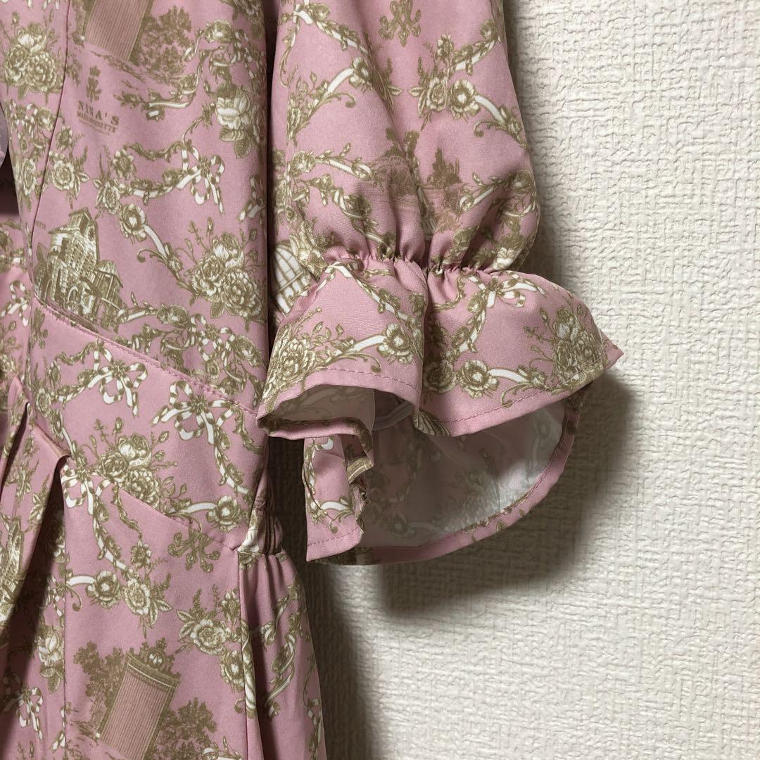 新品 しまむら ニナス ワンピース 青木美沙子 コラボ 3L ピンク
