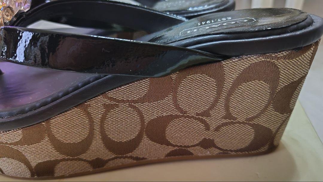 COACH　コーチ　シグネチャー厚底サンダル　サイズ24.0cm〜24.5cm