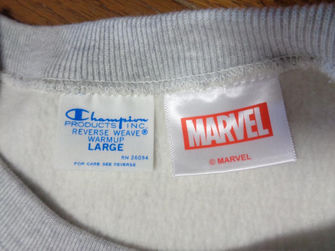 L/チャンピオン×JS×marvel/別注/スパイダーマン/スウェット/グレー