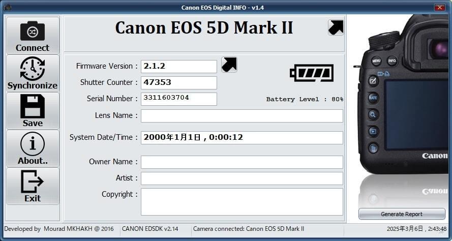 C11/6354C Canon EOS 5D Mark II ボディ